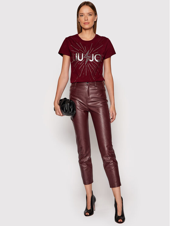 T-shirt WF1449 J6287 Bordeaux Regular Fit