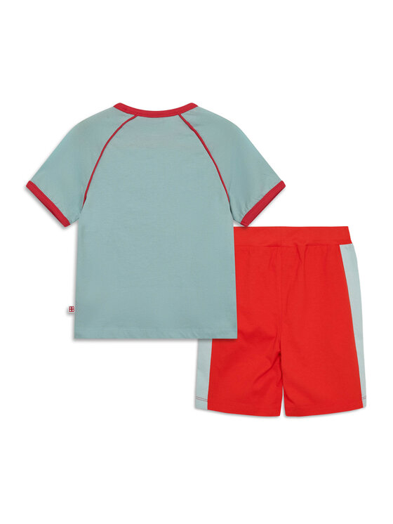 LEGO LEGO Komplet t-shirt i szorty sportowe Taj305 Turkusowy Regular Fit
