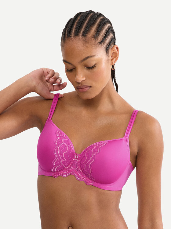 Triumph Triumph Σουτιέν με μπανέλα Waves Of Glow 10227810 Σκούρο ροζ