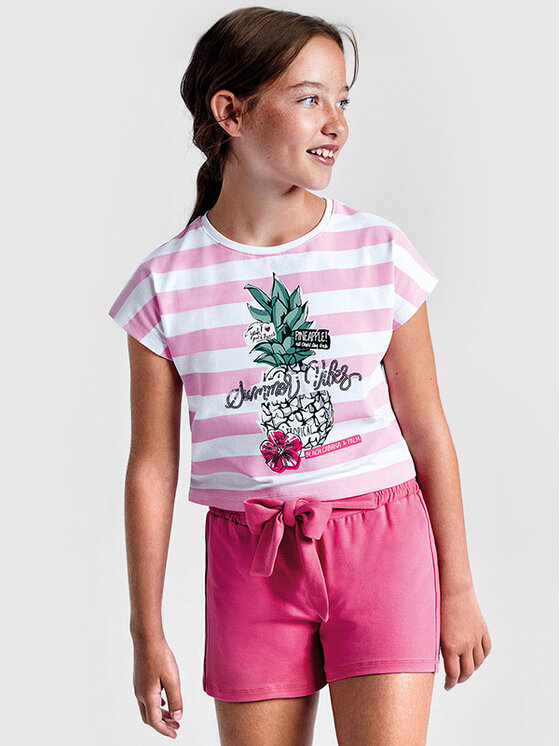 Completo T-shirt e pantaloncini 6278 Rosa Regular
