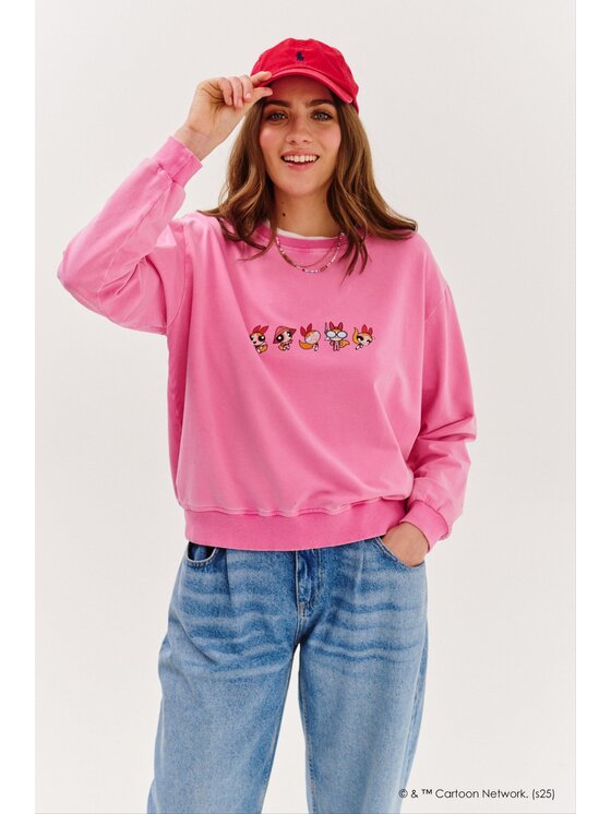 NAOKO Mikina Blossom in Bloom Ružová Regular Fit