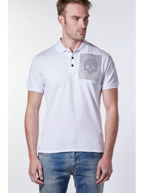 Just Cavalli Just Cavalli Polokošile S03GL0055 N21368 Bílá Regular Fit