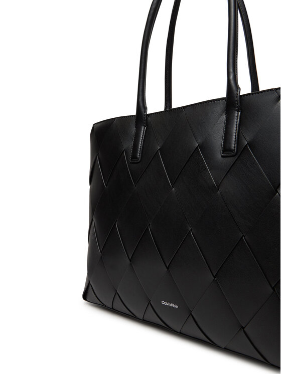 Calvin Klein Calvin Klein Ročna torba Ck Woven Medium Shopper K60K612994 Črna