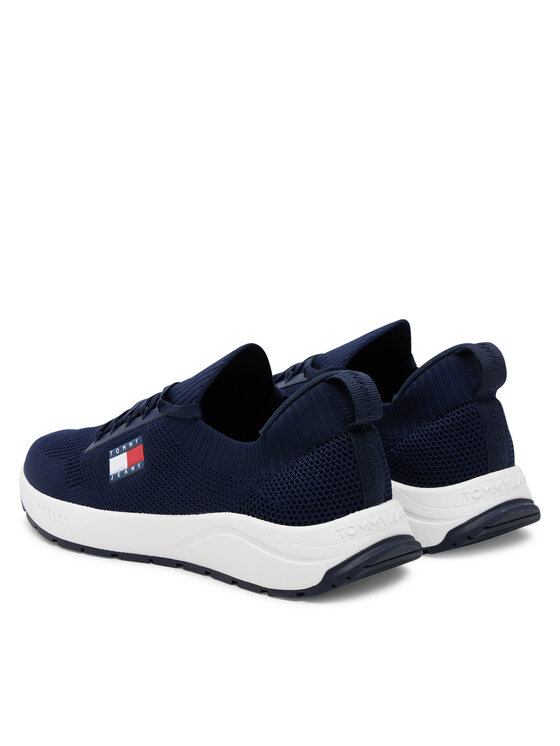 Tommy Jeans Tommy Jeans Sneakersy Runner Kntitted EM0EM01555 Granatowy