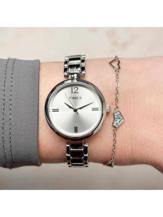 Timex Timex Zegarek TWG068000 Srebrny