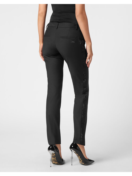 PHILIPP PLEIN PHILIPP PLEIN Spodnie materiałowe 22147 Czarny Regular Fit