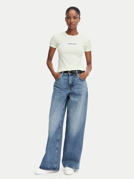 Calvin Klein Jeans Calvin Klein Jeans Majica LV047G816G Kremna Slim Fit