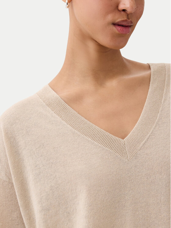 Gap Gap Sweter 854769-02 Beżowy Relaxed Fit