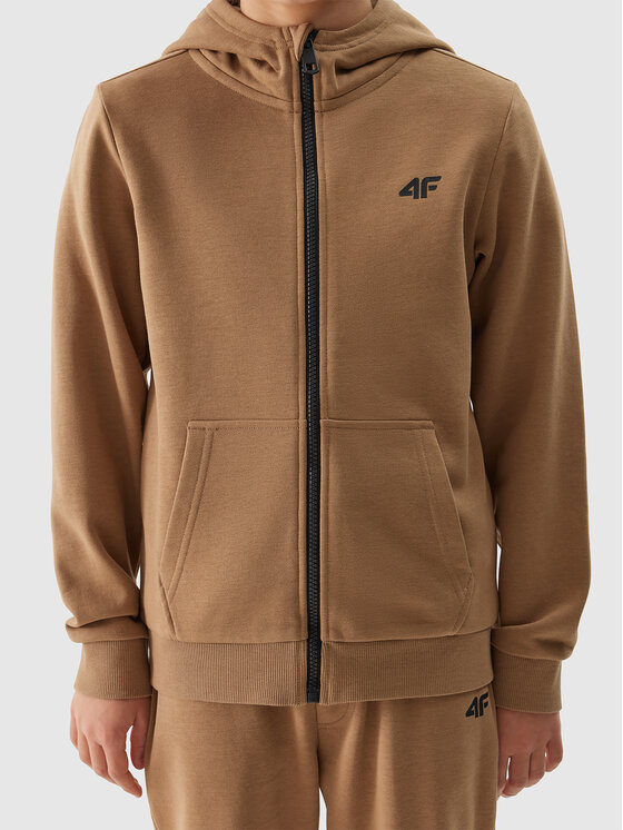 4F 4F Mikina 4FJWSS24TSWSM0926-83S Hnedá Regular Fit