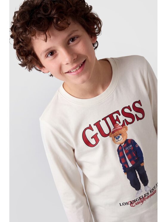 Guess Kids Guess Kids Bluzka 184439 Biały Classic Fit