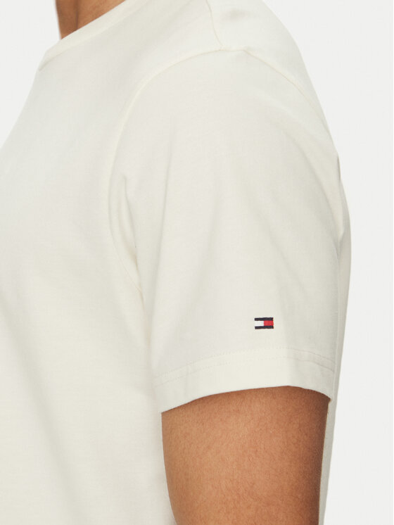 Tommy Hilfiger Tommy Hilfiger Tričko Sailing MW0MW38628 Écru Regular Fit