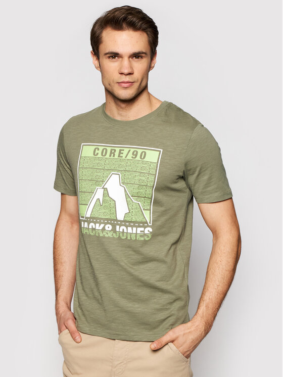 T-shirt Gibs-Spring 12192520 Verde Slim Fit