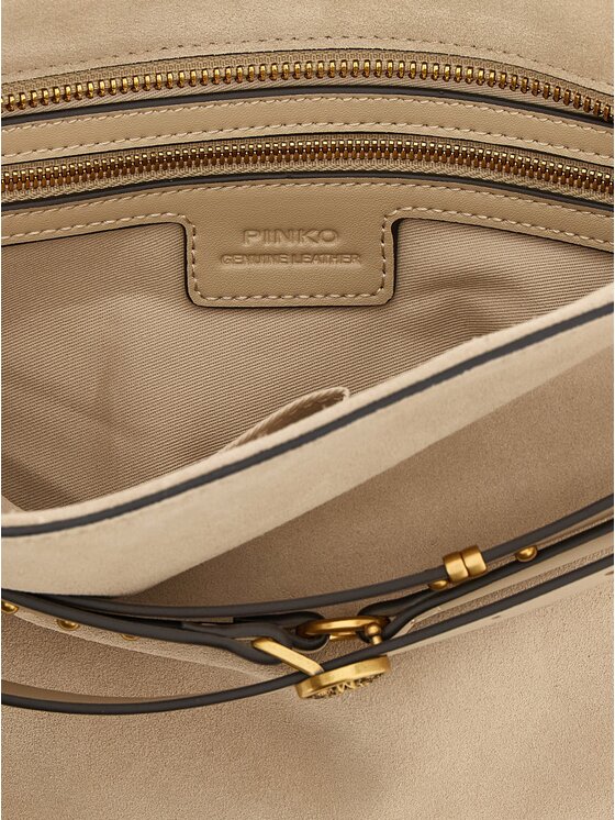 PINKO PINKO Torebka Beige Cowhide Shoulder Beżowy