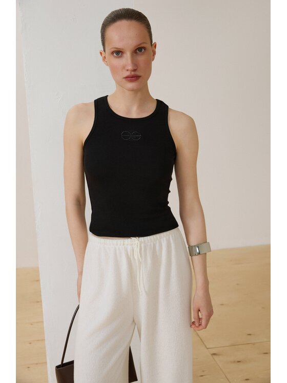 Estro Estro Top ER00119736 Černá Slim Fit