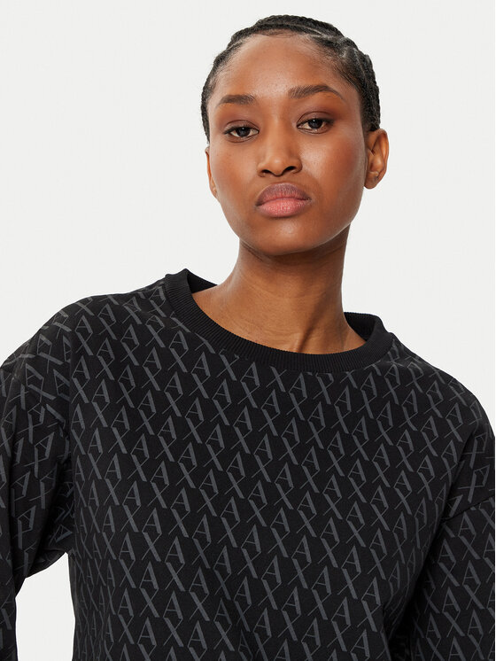 Armani Exchange Armani Exchange Sweatshirt 8NYMLG YJE5Z 1200 Schwarz Regular Fit