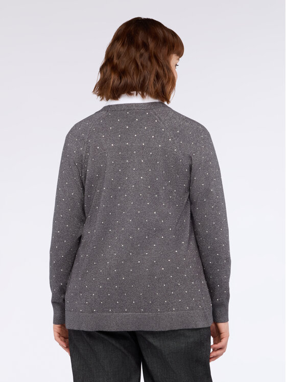 Fiorella Rubino Fiorella Rubino Cardigan M721L008104N023 Grigio Boxy Fit