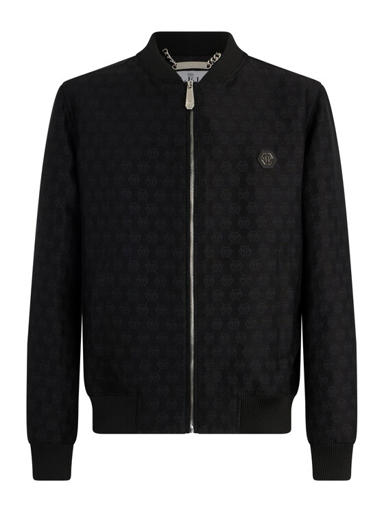 PHILIPP PLEIN PHILIPP PLEIN Kurtka bomber 30567 Czarny Regular Fit