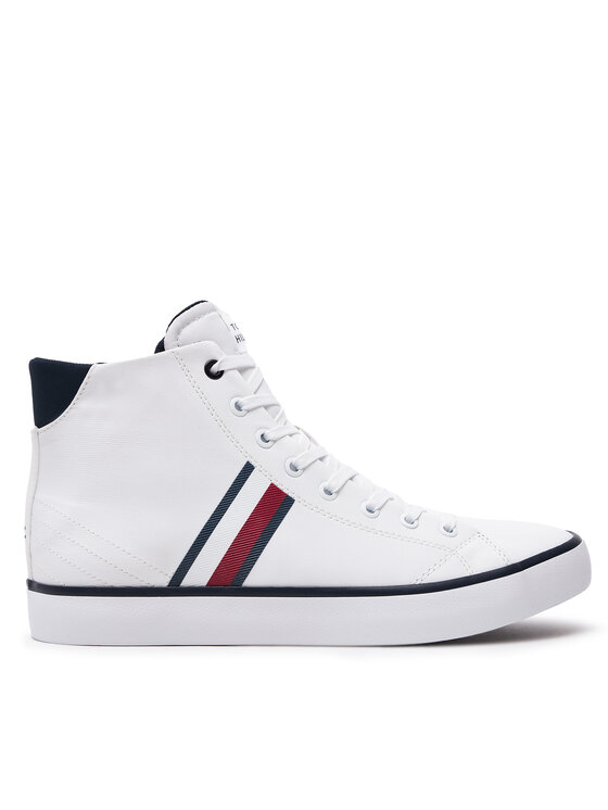 Tommy Hilfiger Tenisice Th Hi Vulc Stripes Mesh FM0FM04948 Bijela