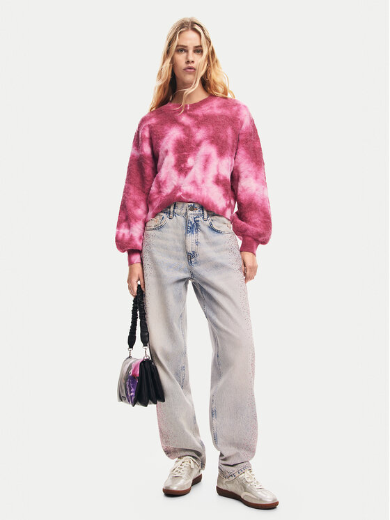 Desigual Desigual Пуловер Victoria 24WWJF17 Розов Relaxed Fit