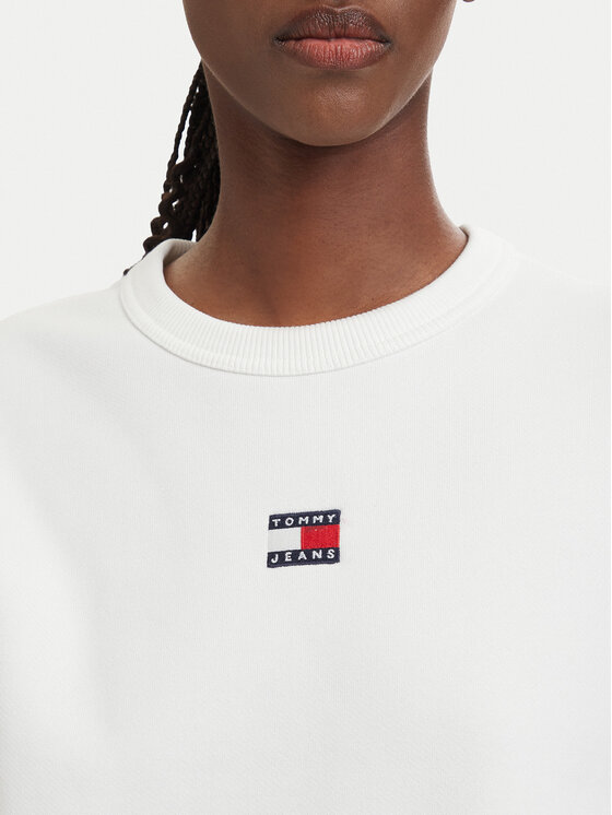 Tommy Jeans Tommy Jeans Džemperis ar kapuci DW0DW17325 Balts Boxy Fit