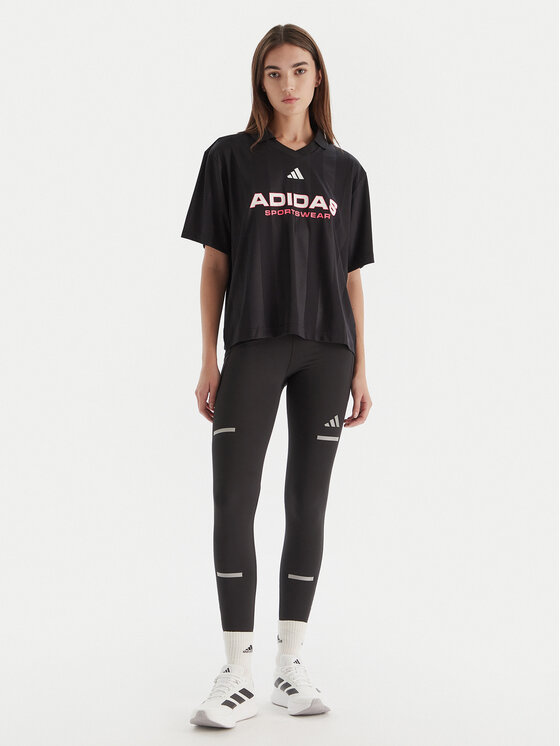 adidas adidas Polokošeľa Tiro JN2749 Čierna Loose Fit