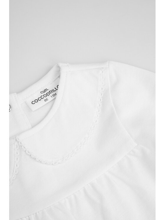Coccodrillo Coccodrillo Dětské body ZC6112101MGN-001 Bílá Regular Fit