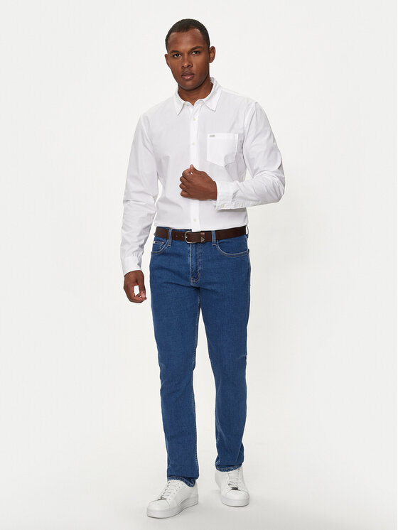 Guess Jeans Guess Jeans Πουκάμισο M4YH35 WGCF1 Λευκό Slim Fit