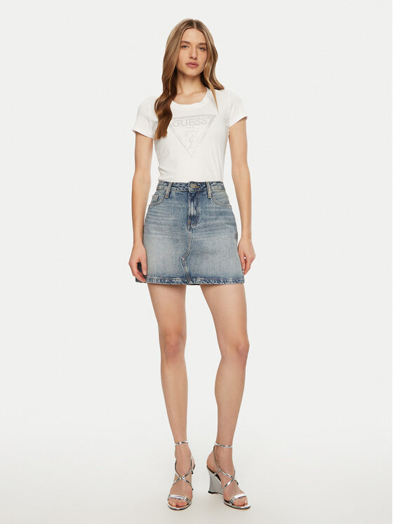 Guess Guess T-shirt W5RI11 J1314 Bianco Regular Fit