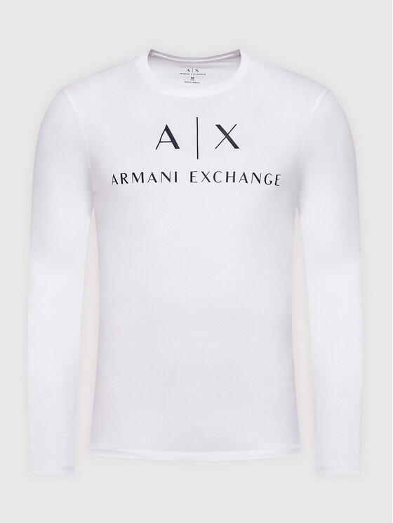 Armani Exchange Armani Exchange Longsleeve 8NZTCH Z8H4Z 1100 Biały Slim Fit
