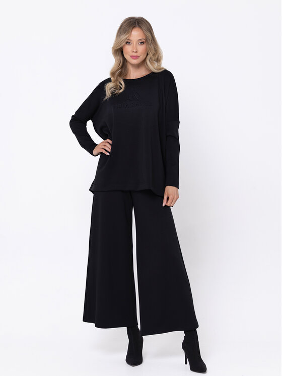 LIDIA KALITA LIDIA KALITA Spodnie dresowe MISSLKSD Czarny Wide Leg