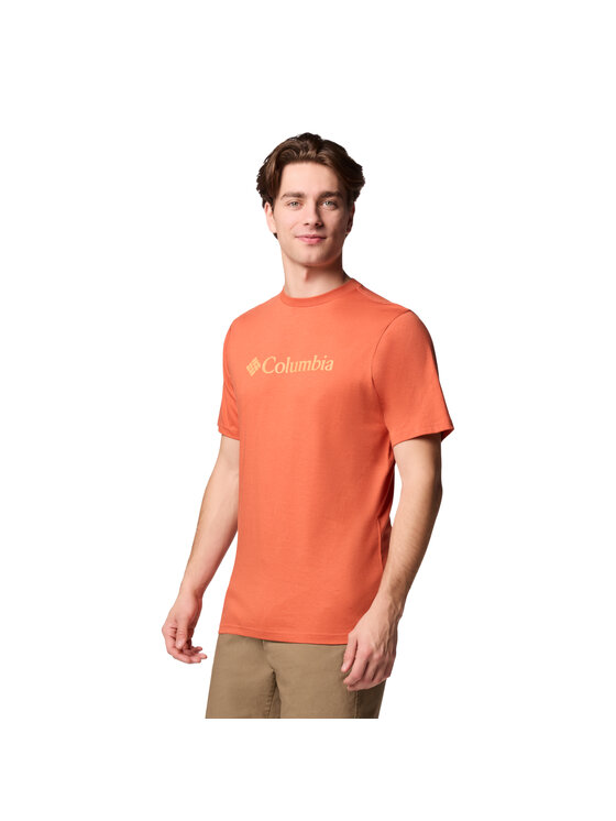 Columbia Columbia T-Shirt Columbia CSC Basic Logo SS Tee Pomarańczowy Regular Fit