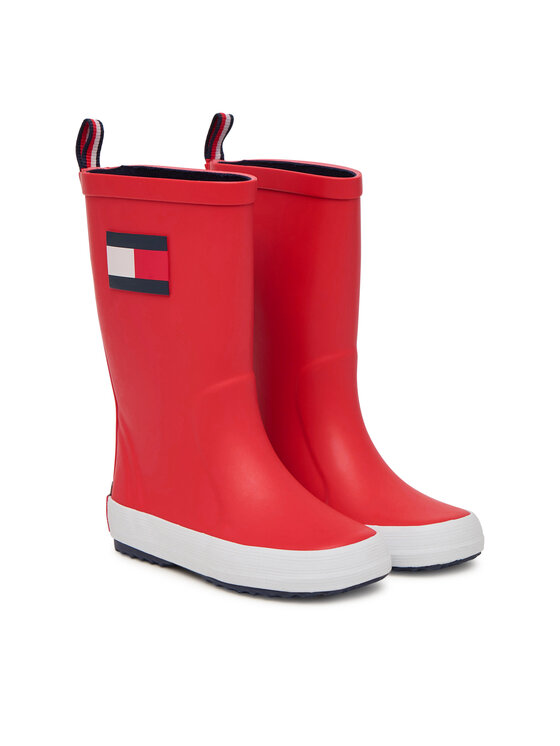 Tommy Hilfiger Tommy Hilfiger Gumijasti škornji Flag Rain Boot T3XC-33923-0047 D Rdeča