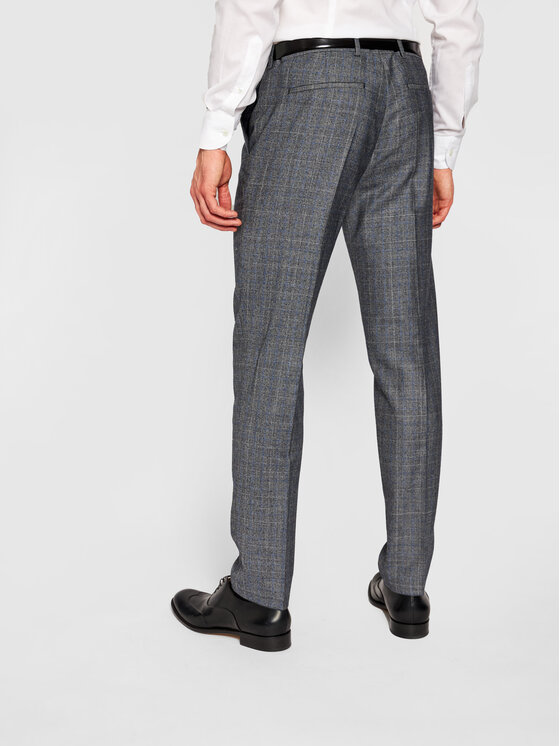 Tommy Hilfiger Tailored Tommy Hilfiger Tailored Obleka Check TT0TT08549 Siva Slim Fit