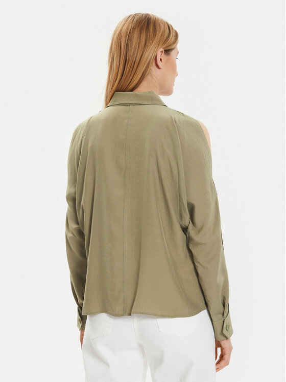 DKNY DKNY Koszula P4DM8X00 Zielony Regular Fit