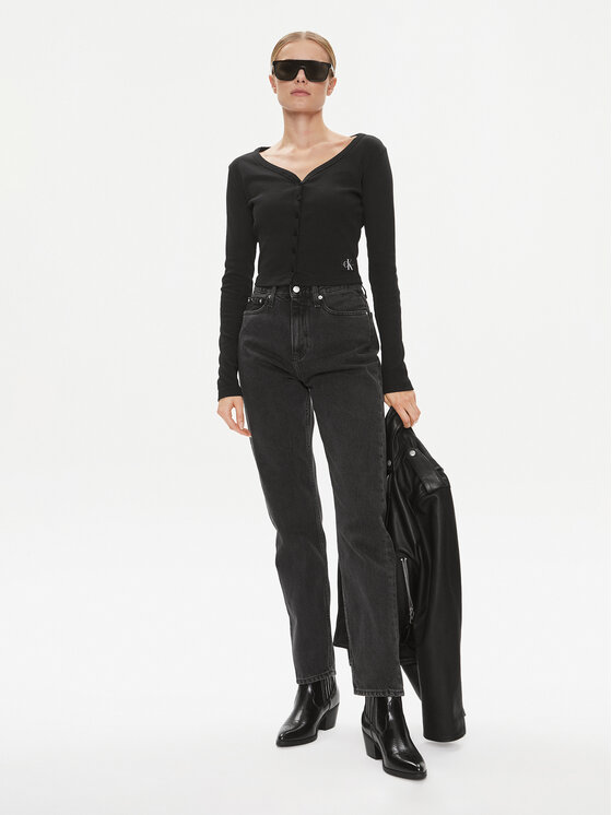 Calvin Klein Jeans Calvin Klein Jeans Jeans hlače Authentic J20J222442 Črna Slim Fit