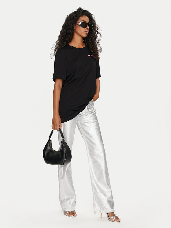 Guess Guess T-Shirt W4GI19 JA914 Czarny Regular Fit