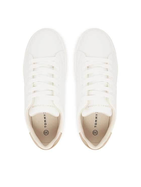 Tommy Hilfiger Tommy Hilfiger Сникърси Low Cut Lace Up Sneaker T3A9-33976-1355 S Бял