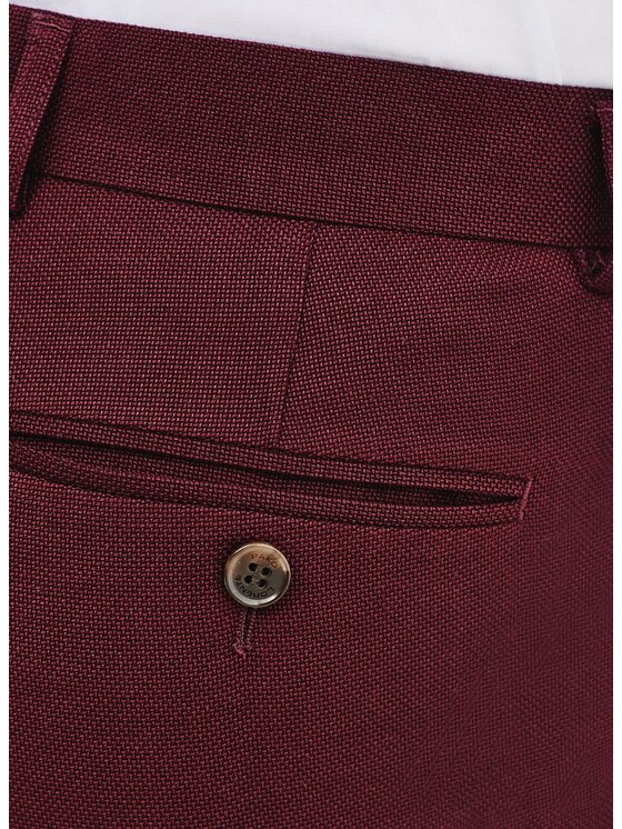 Pako Lorente Pako Lorente Spodnie garniturowe P25SF-6G-003 Bordowy Super Slim Fit
