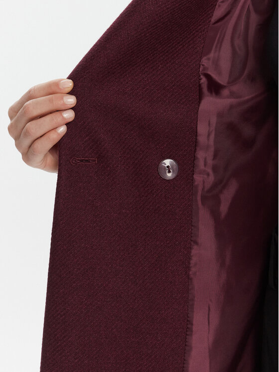 Rinascimento Rinascimento Cappotto di lana CFC0126218003 Bordeaux Regular Fit