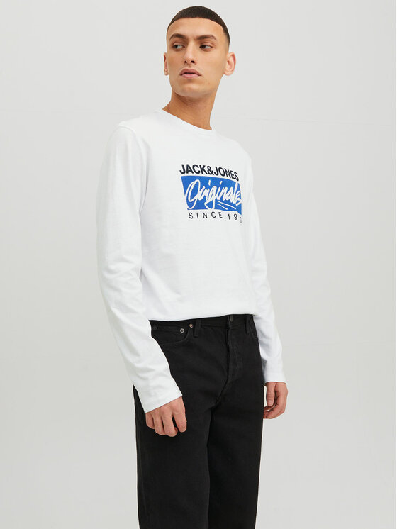 Longsleeve 12232650 Bianco Standard Fit