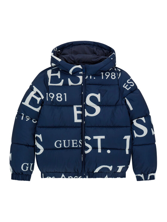 Guess Kids Kurtka zimowa H5BJ00 WCFM0 Granatowy Regular Fit