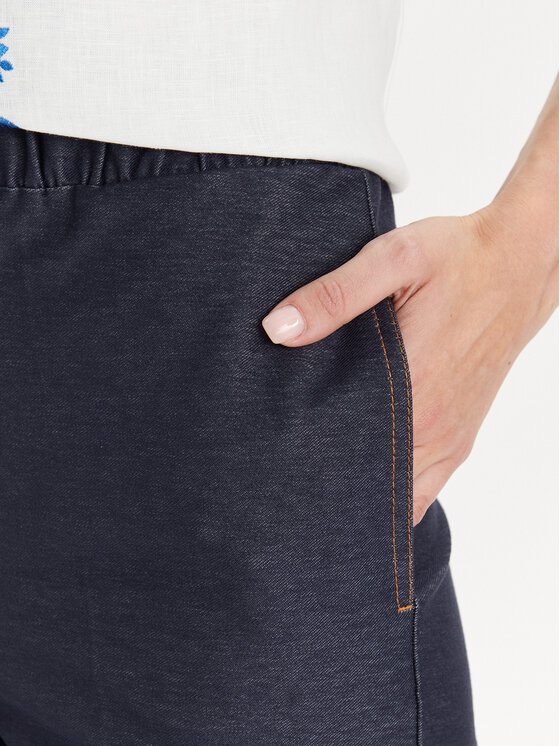 Weekend Max Mara Weekend Max Mara Hlače iz tkanine Ballata 2416781108 Mornarsko modra Regular Fit