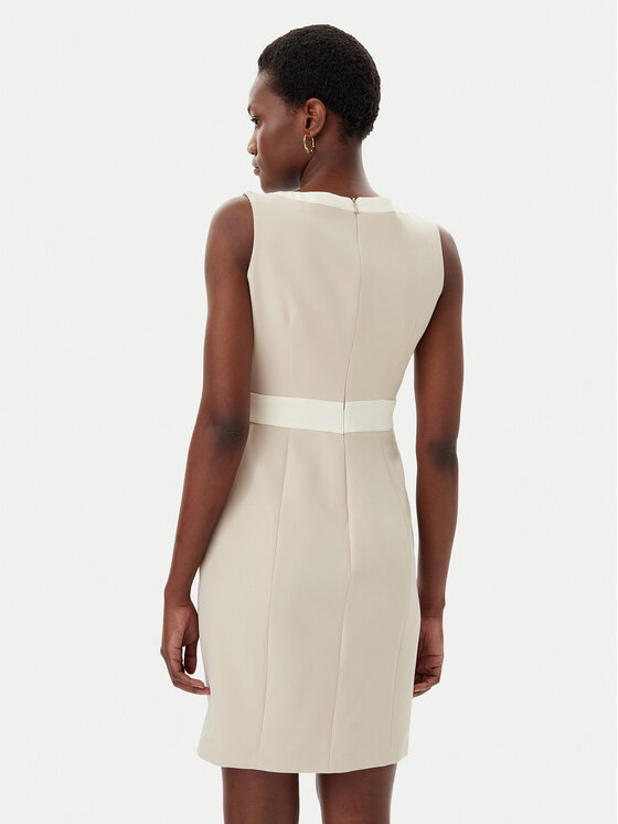 Artigli Artigli Sukienka koktajlowa ACAB000933 Beżowy Regular Fit