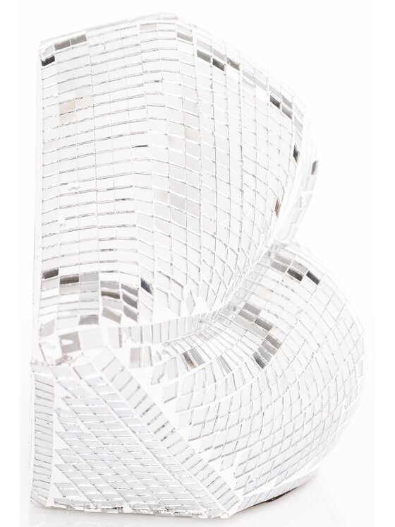 MIAhome MIAhome Figurka Dekoracja srebrne USTA 15,5x33x10 cm Srebrny
