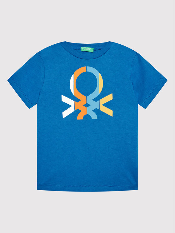 United Colors Of Benetton T-Shirt Bambini E Ragazzi – 100% Cotone, Stampa Multicolor, Vestibilità Regolare