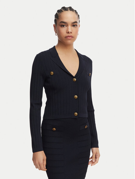 Guess Kardigan W5YR11 Z0130 Granatowy Regular Fit