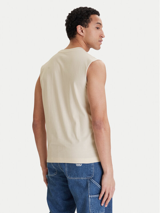 Jack & Jones Jack & Jones Tank top marškinėliai Norrebro Emb 12292009 Écru Regular Fit