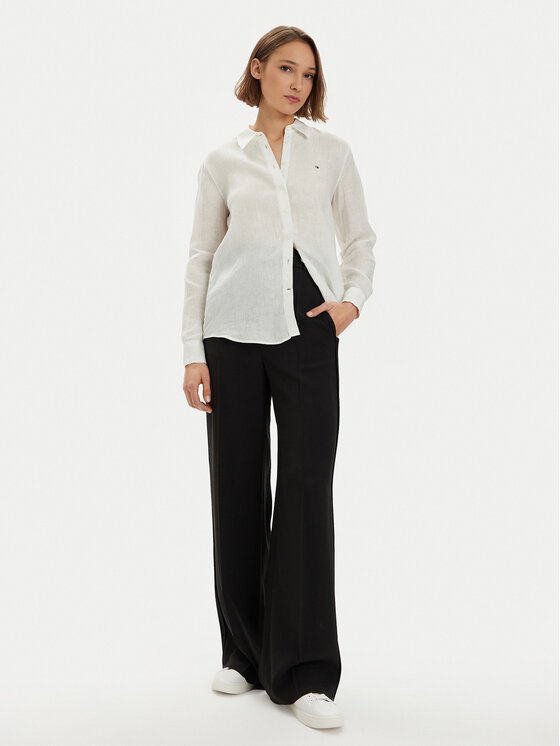 Tommy Hilfiger Tommy Hilfiger Риза WW0WW42037 Бял Relaxed Fit