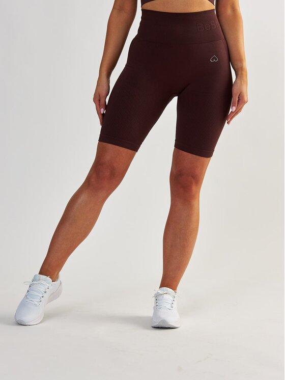 Szorty sportowe, rozmiar M, Brązowe, Bikery Modelujące Body Boost