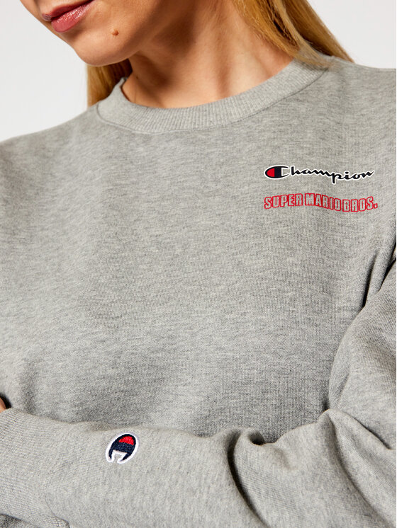Champion Champion Mikina SUPER MARIO BROS.™ Anniversary 114712 Šedá Regular Fit